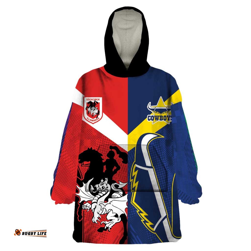 custom dragons cowboys combine storm warriors wearable blanket hoodie sport style version 02