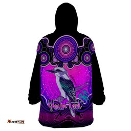 personalised australia sagittarius kookaburra zodiac wearable blanket hoodie auz astrology aboriginal magenta
