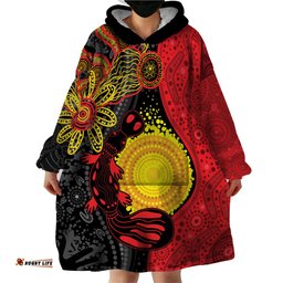 platypus aboriginal art style wearable blanket hoodie