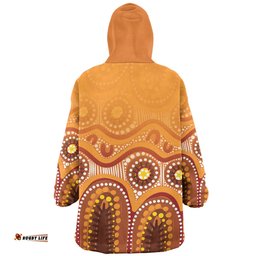 Australia Aboriginal Custom Snug Hoodie - Brown Aboriginal Dot Snug Hoodie
