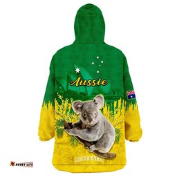 australia day wearable blanket hoodie koala sydney opera house national color