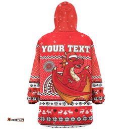 St. George Illawarra Dragons Christmas Custom Snug Hoodie - Ugly Xmas And Aboriginal Patterns For Die Hard Fan Snug Hoodie