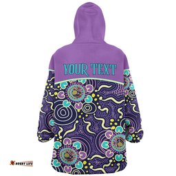 Australia Aboriginal Custom Snug Hoodie - Purple Painting With Aboriginal Inspired Dot Snug Hoodie