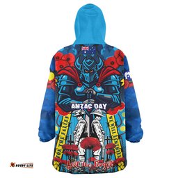 titans aboriginal rugby anzac watercolour snug hoodie remembrance indigenous titans with poppy flower oodie blanket