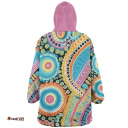 Australia Aboriginal Snug Hoodie - Australian Indigenous Aboriginal Art Vivid Pastel Colours Ver 1 Snug Hoodie