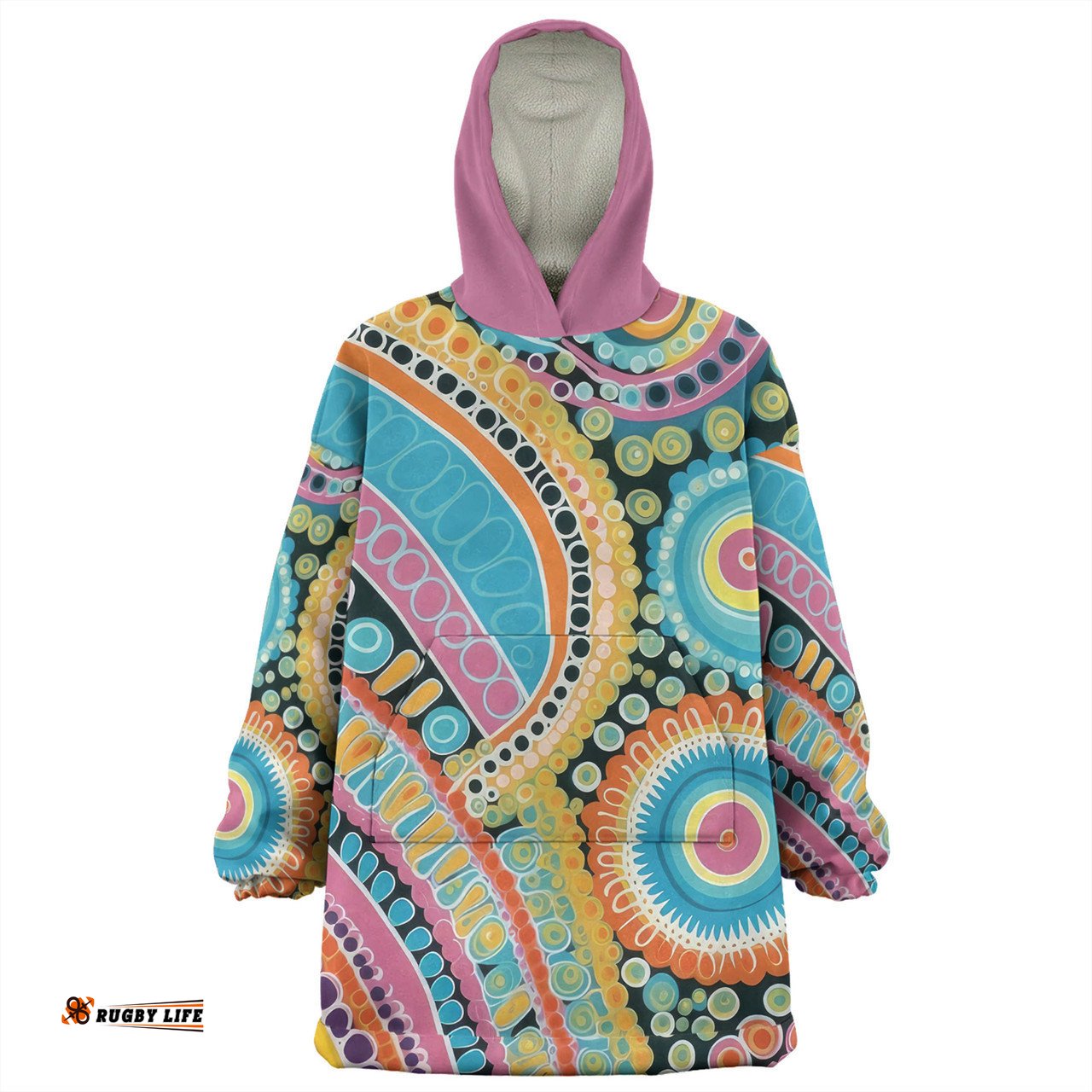 Australia Aboriginal Snug Hoodie - Australian Indigenous Aboriginal Art Vivid Pastel Colours Ver 1 Snug Hoodie