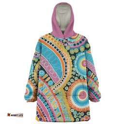 Australia Aboriginal Snug Hoodie - Australian Indigenous Aboriginal Art Vivid Pastel Colours Ver 1 Snug Hoodie