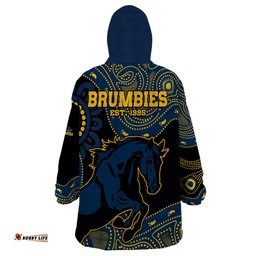 brumbies rugby union wearable blanket hoodie australia indigenous aboriginal