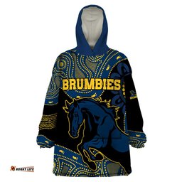 brumbies rugby union wearable blanket hoodie australia indigenous aboriginal