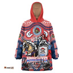 knights rugby naidoc week snug hoodie indigenous newcastle knights get up stand up show up oodie blanket