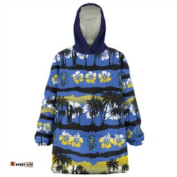 Parramatta Eels Sport Snug Hoodie - Tropical Hibiscus and Coconut Trees
