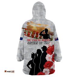new zealand anzac day wearable blanket hoodie the unsung heroes sisters of war lt05
