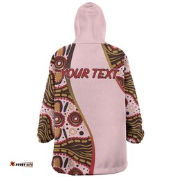 Australia Aboriginal Custom Snug Hoodie - Aboriginal Inspired With Pink Background Snug Hoodie
