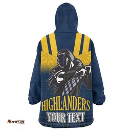 Otago Highlanders Rugby Snug Hoodie - Custom Otago Highlanders Warrior Oodie Blanket