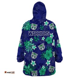 warriors rugby wearable blanket hoodie beautiful floral pattern spring summer vibe