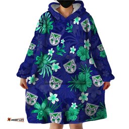 warriors rugby wearable blanket hoodie beautiful floral pattern spring summer vibe