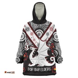 St. George Illawarra Dragons Naidoc Snug Hoodie - Custom For Our Elders Boomerangs Oodie