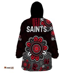 afl st kilda saints 1873 aboriginal wearable blanket hoodie