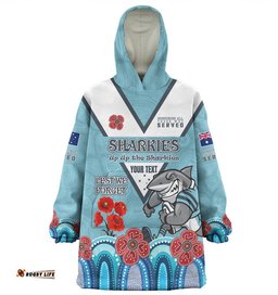 australia sutherland and cronulla anzac custom wearable blanket hoodie up up the heroes wearable blanket hoodie