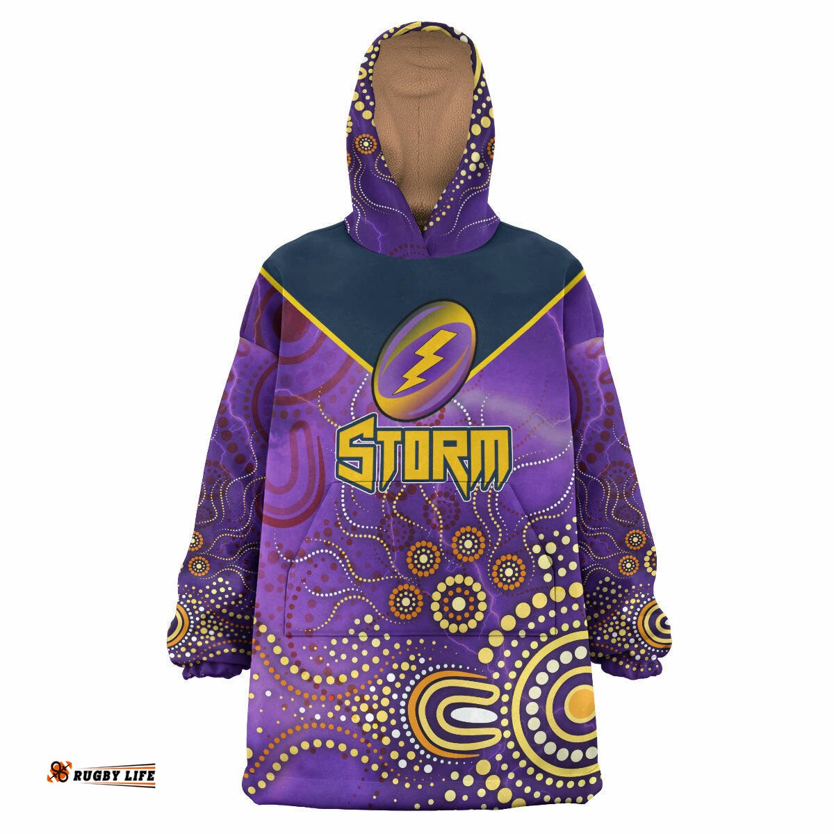 storm rugby snug hoodie custom anzac storms sport oodie blanket