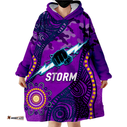 custom personalised storm rugby anzac day camouflage indigenous art wearable blanket hoodie