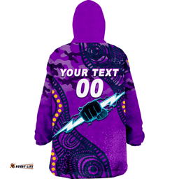 custom personalised storm rugby anzac day camouflage indigenous art wearable blanket hoodie