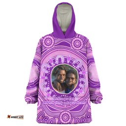 Australia Aboriginal Custom Snug Hoodie - Believe You Can And Hold Firmly Onto Your Dreams Personalised Photo (Purple) Snug Hoodie