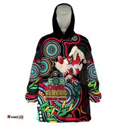 swans football aboriginal art wearable blanket hoodie naidoc indigenous tribal