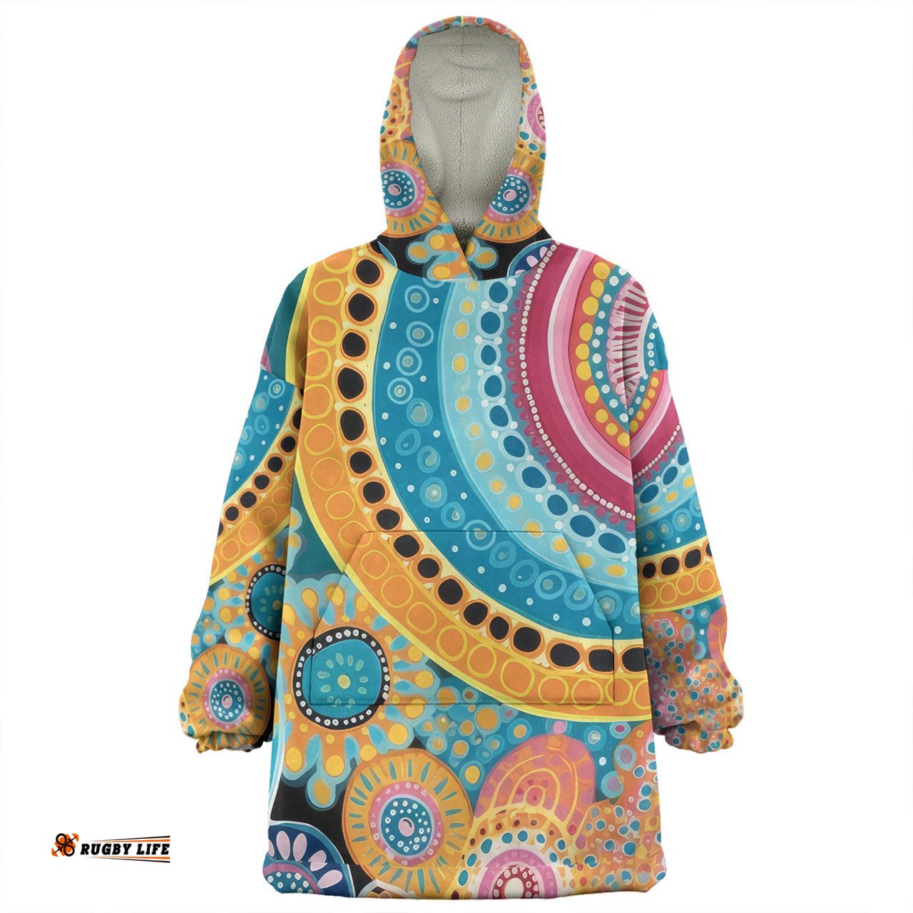 Australia Aboriginal Snug Hoodie - Colorful Pattern And Dots Art Snug Hoodie