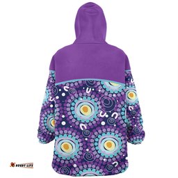 Australia Aboriginal Custom Snug Hoodie - Purple Abstract Seamless Pattern With Aboriginal Inspired Snug Hoodie