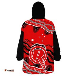 renegades cricket wearable blanket hoodie melbourne aboriginal painting