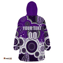 custom personalised and number storm nrl wearable blanket hoodie aboriginal patterns