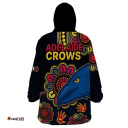 afl adelaide football the crows 1990 aboriginal wearable blanket hoodie