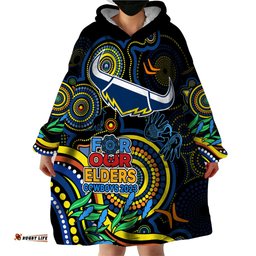 cowboys rugby aboriginal art wearable blanket hoodie naidoc indigenous tribal