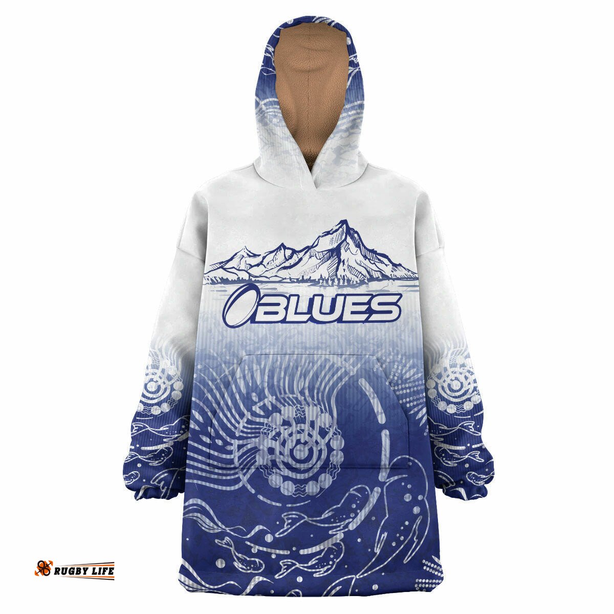 blues rugby snug hoodie custom blues rugby mountain style oodie blanket