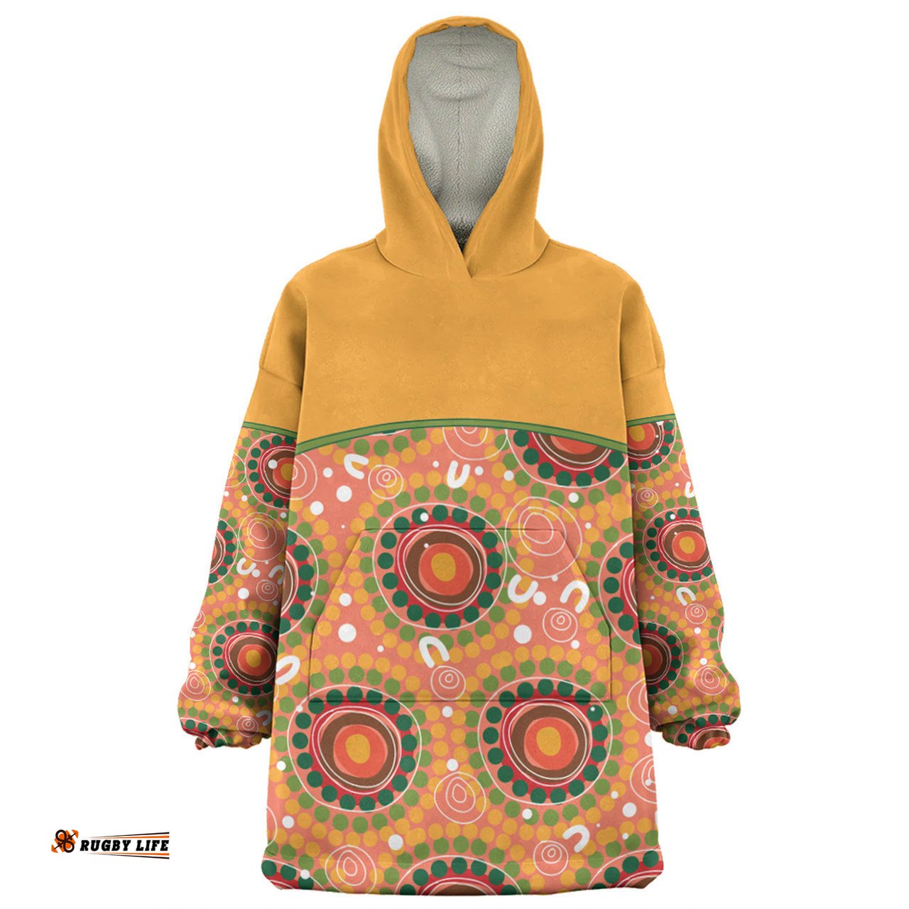 Australia Aboriginal Custom Snug Hoodie - Abstract Seamless Pattern With Aboriginal Inspired Snug Hoodie