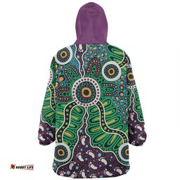 Australia Aboriginal Snug Hoodie - A Dot Painting In The Style Of Indigenous Australian Art Snug Hoodie