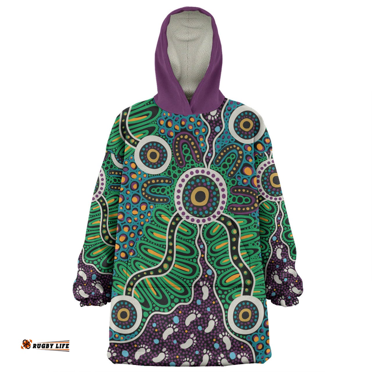 Australia Aboriginal Snug Hoodie - A Dot Painting In The Style Of Indigenous Australian Art Snug Hoodie