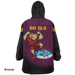 Queensland Maroons Snug Hoodie Custom State Of Origin 2024 Go Mighty QLD Maroons For Die Hard Fan Supporters