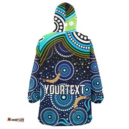 eels rugby snug hoodie custom eels rugby with aboriginal pattern indigenous oodie blanket