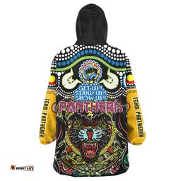 panthers rugby naidoc week snug hoodie indigenous penrith panthers naidoc week celebrations vintage style oodie blanket