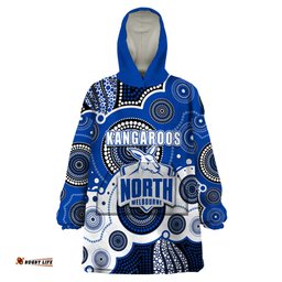 custom personalised and number north afl wearable blanket hoodie aboriginal patterns