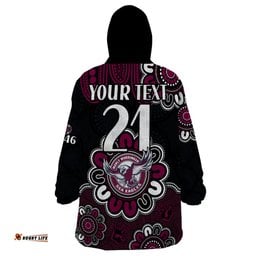 custom personalised nrl manly warringah sea eagles rugby 1946 aboriginal wearable blanket hoodie