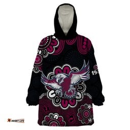 custom personalised nrl manly warringah sea eagles rugby 1946 aboriginal wearable blanket hoodie
