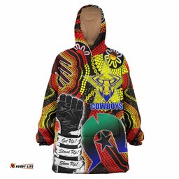 cowboys rugby snug hoodie custom naidoc week cowboys esport mascot oodie blanket