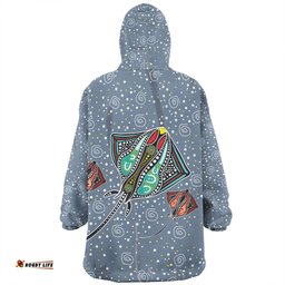 Australia Aboriginal Snug Hoodie - Stingray Art In Aboriginal Dot Style Inspired Snug Hoodie