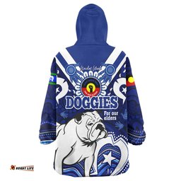 Australia Naidoc Week Custom Snug Hoodie - For Our Elders Doggies Aboriginal Inspired Oodie Blanket