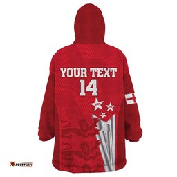 custom england cricket wearable blanket hoodie 3rd champions world cup proud