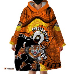 tigers mascot nrl wearable blanket hoodie naidoc
