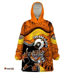 tigers mascot nrl wearable blanket hoodie naidoc